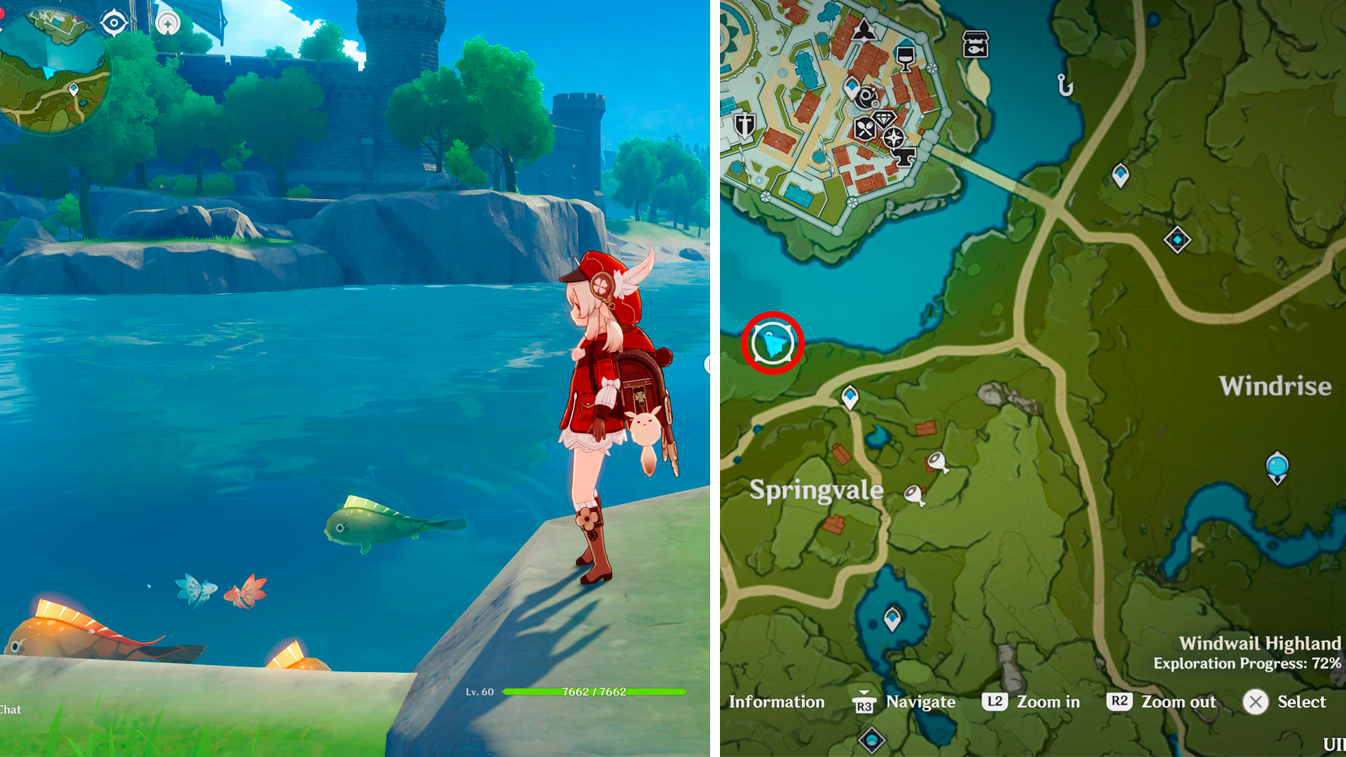 Genshin Impact Fishing Spot locations  including which fish can be caught and when they spawn - 6