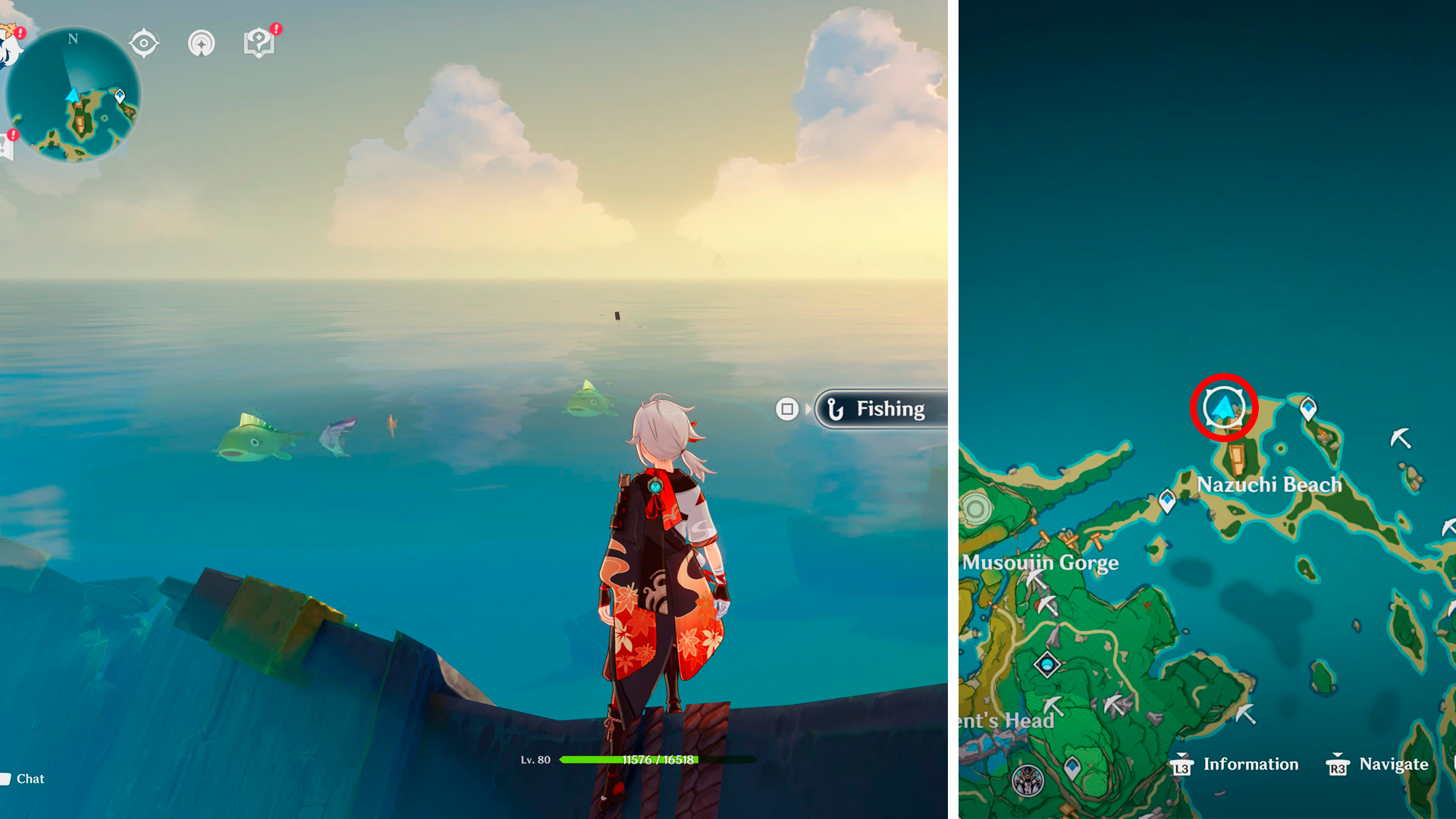 Genshin Impact Fishing Spot locations  including which fish can be caught and when they spawn - 40