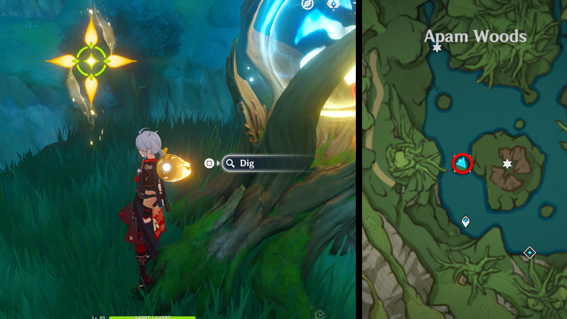 Genshin Impact Static Views quest locations and how to find the Shriveled Seed - 93