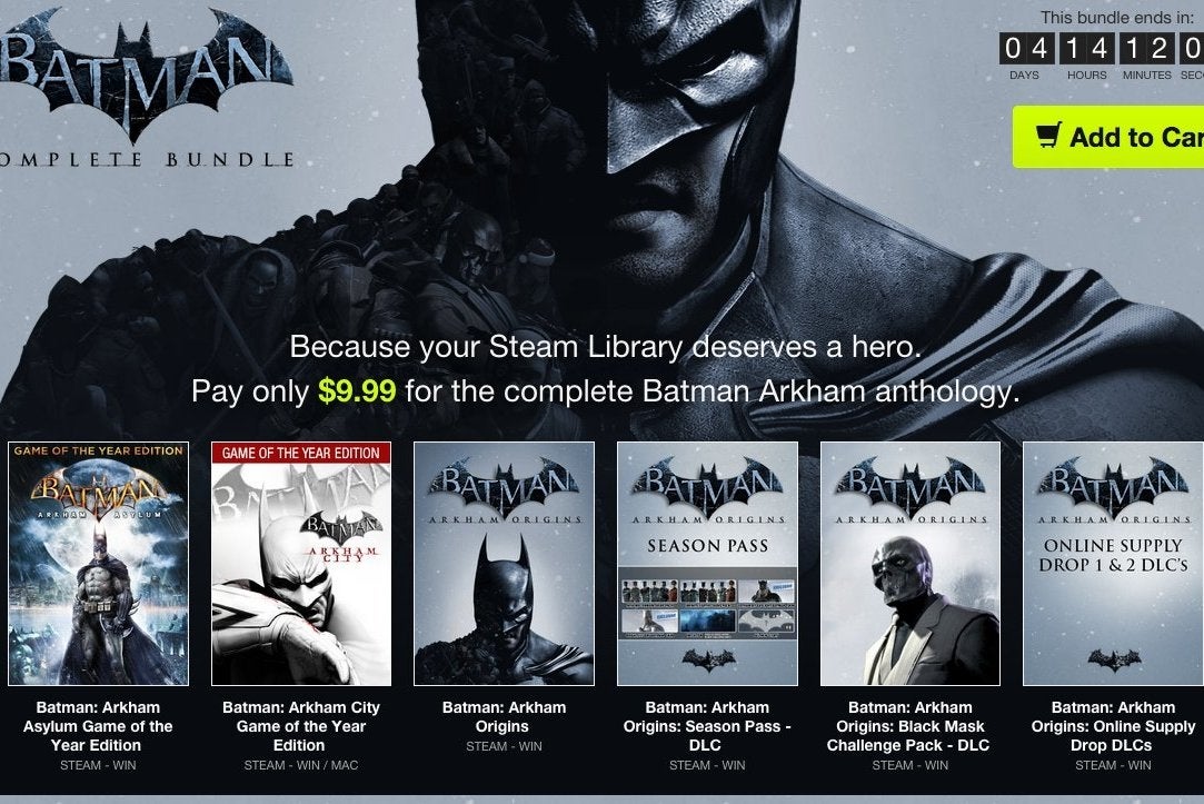 Image for Get every Batman: Arkham game on Steam for $10