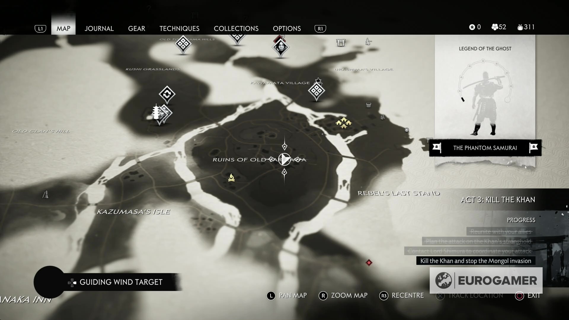 dance of wrath ghost of tsushima map