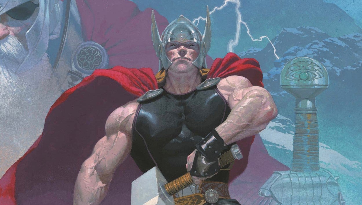 Cropped image of Esad Ribic's cover to God of Thunder
