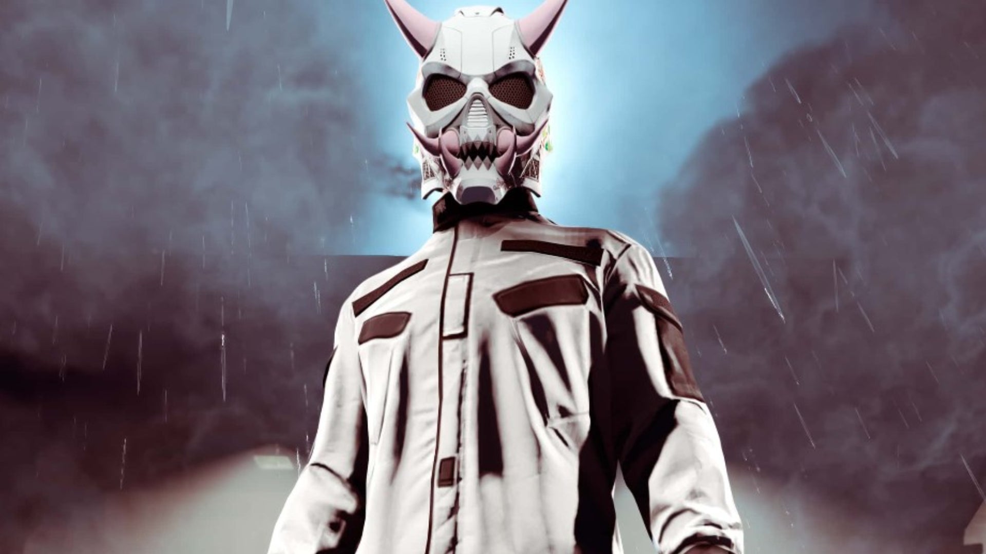GTA Online, Floral Tech Demon mask, yeti combat shirt and pants