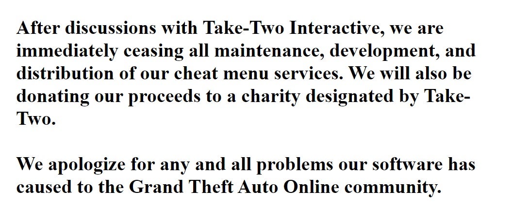 Prominent GTA Online cheat website shuts down after discussions with Take Two - 65
