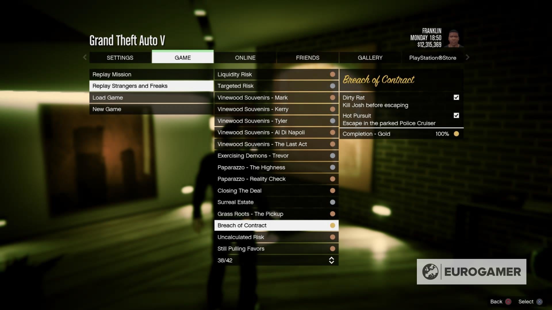 GTA 5 Strangers and Freaks missions list  gold medal checklist - 72
