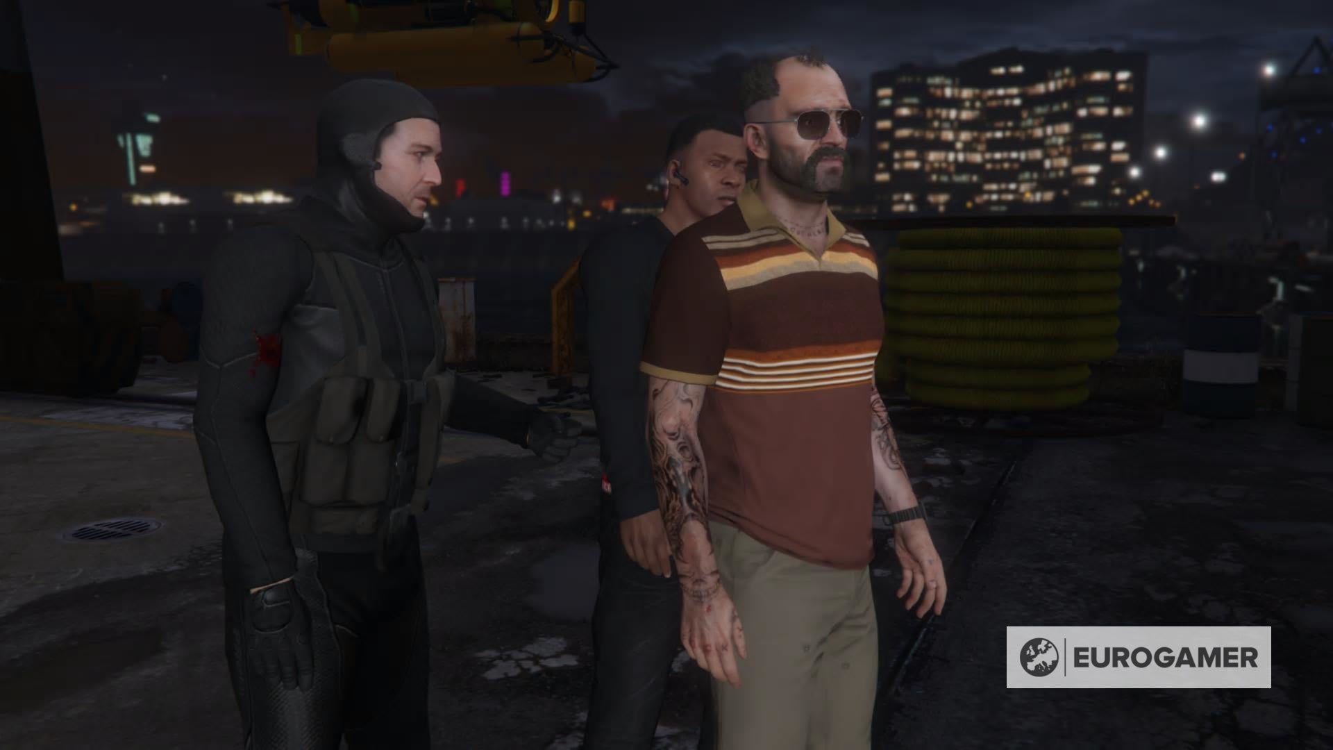 GTA 5 The Merryweather Heist best approach  Offshore or Freighter differences explained - 32