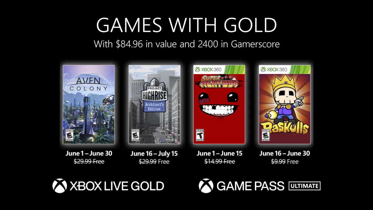 Imagen para Anunciados los juegos de junio del Games with Gold de Xbox Live