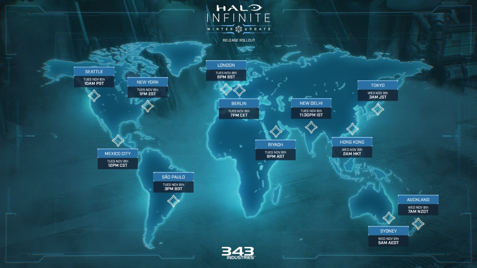 Halo Infinite Winter Update release time in UK   GMT  CET  EST and PST - 4