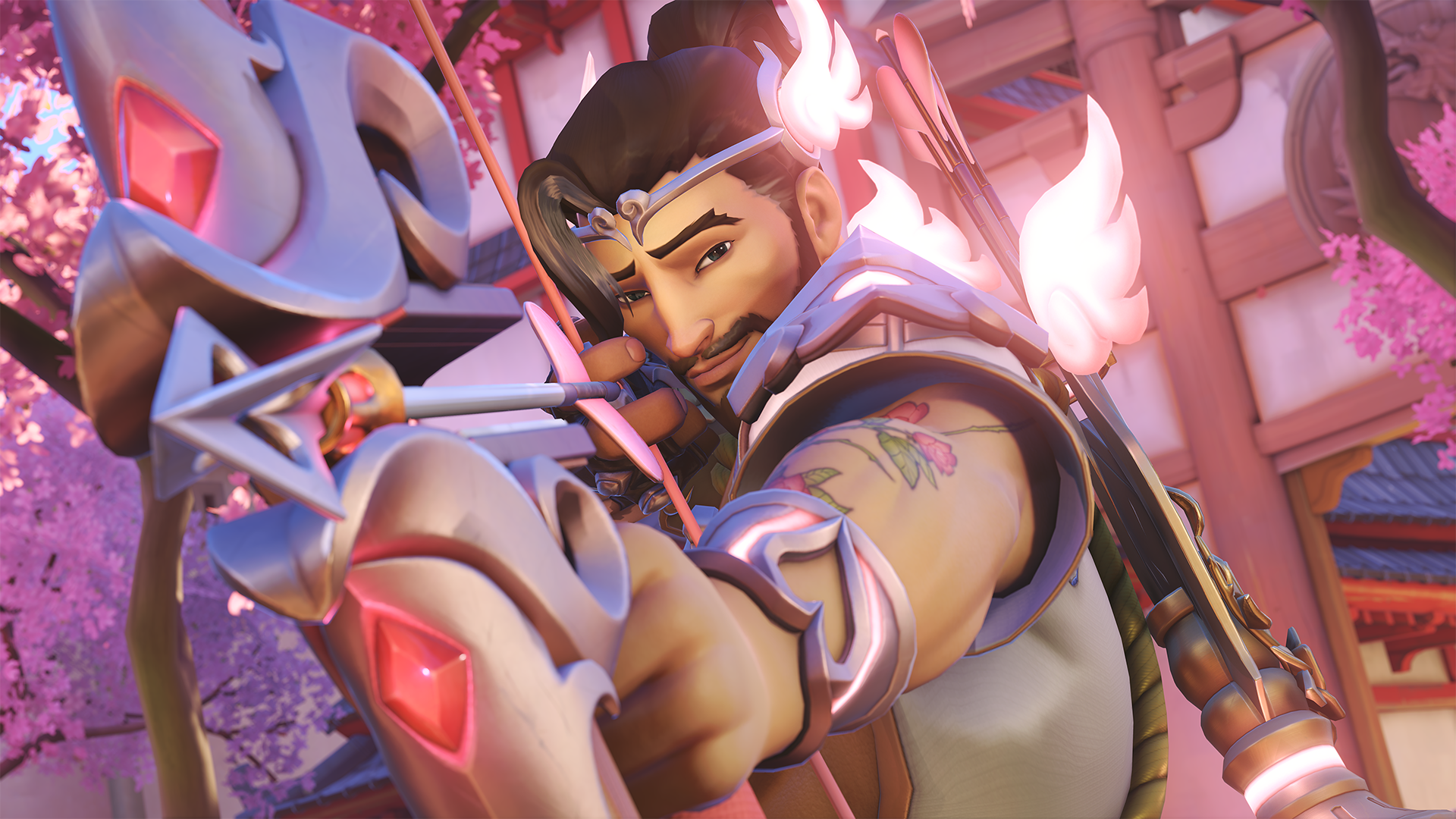 Hanzo as Cupid in Overwatch 2 Valentine's event