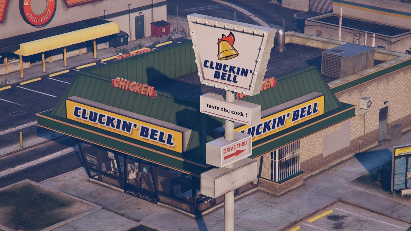 Obrazki dla Fani GTA otworzyli prawdziwą restaurację Cluckin' Bell