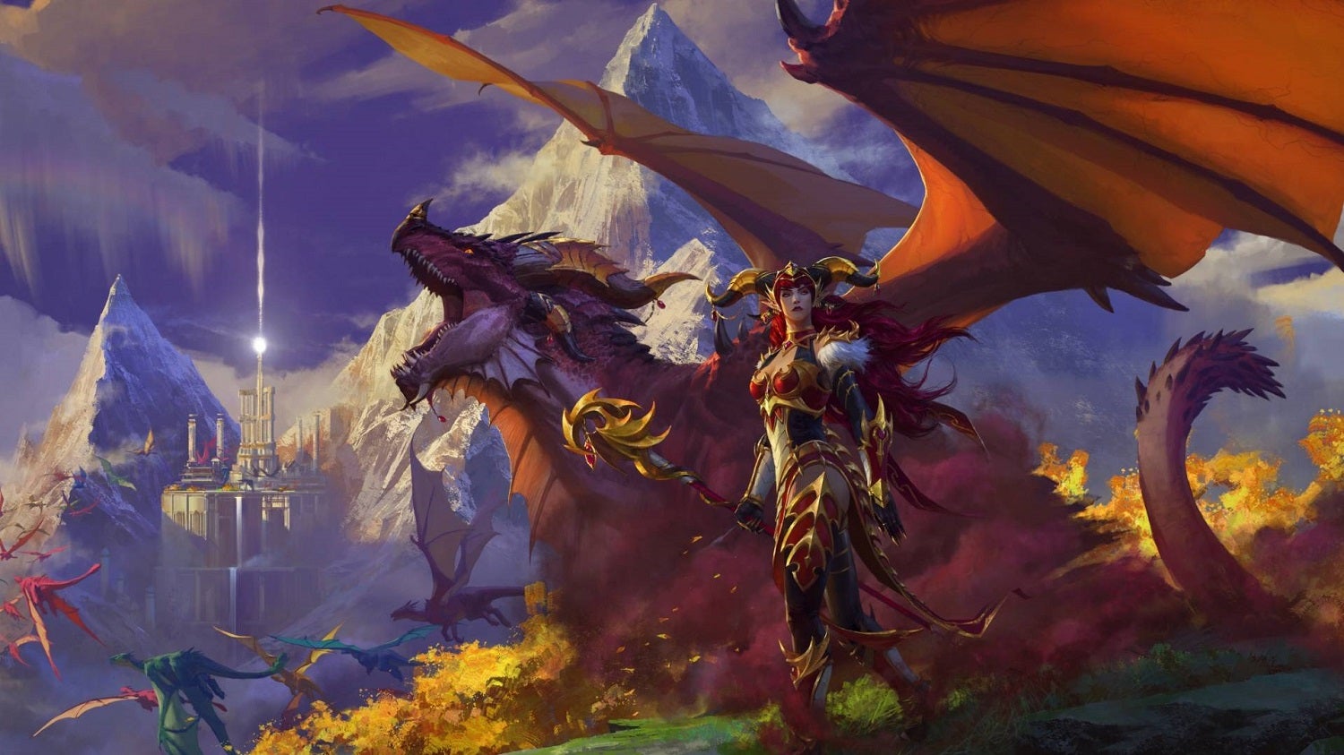 Grafika promująca World of Warcraft: Dragonflight.