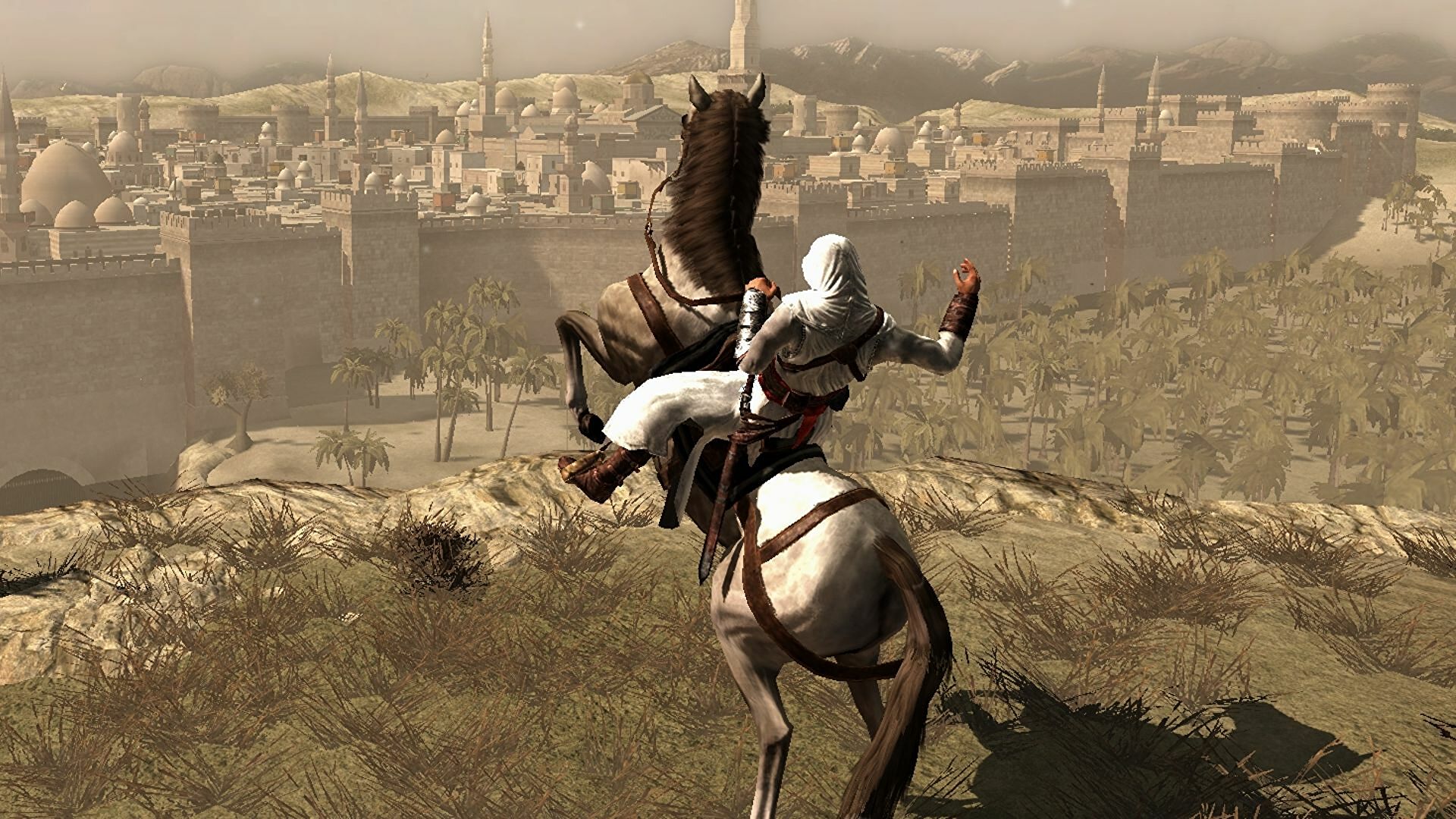 Altair na koniu w pierwszym Assassin’s Creed