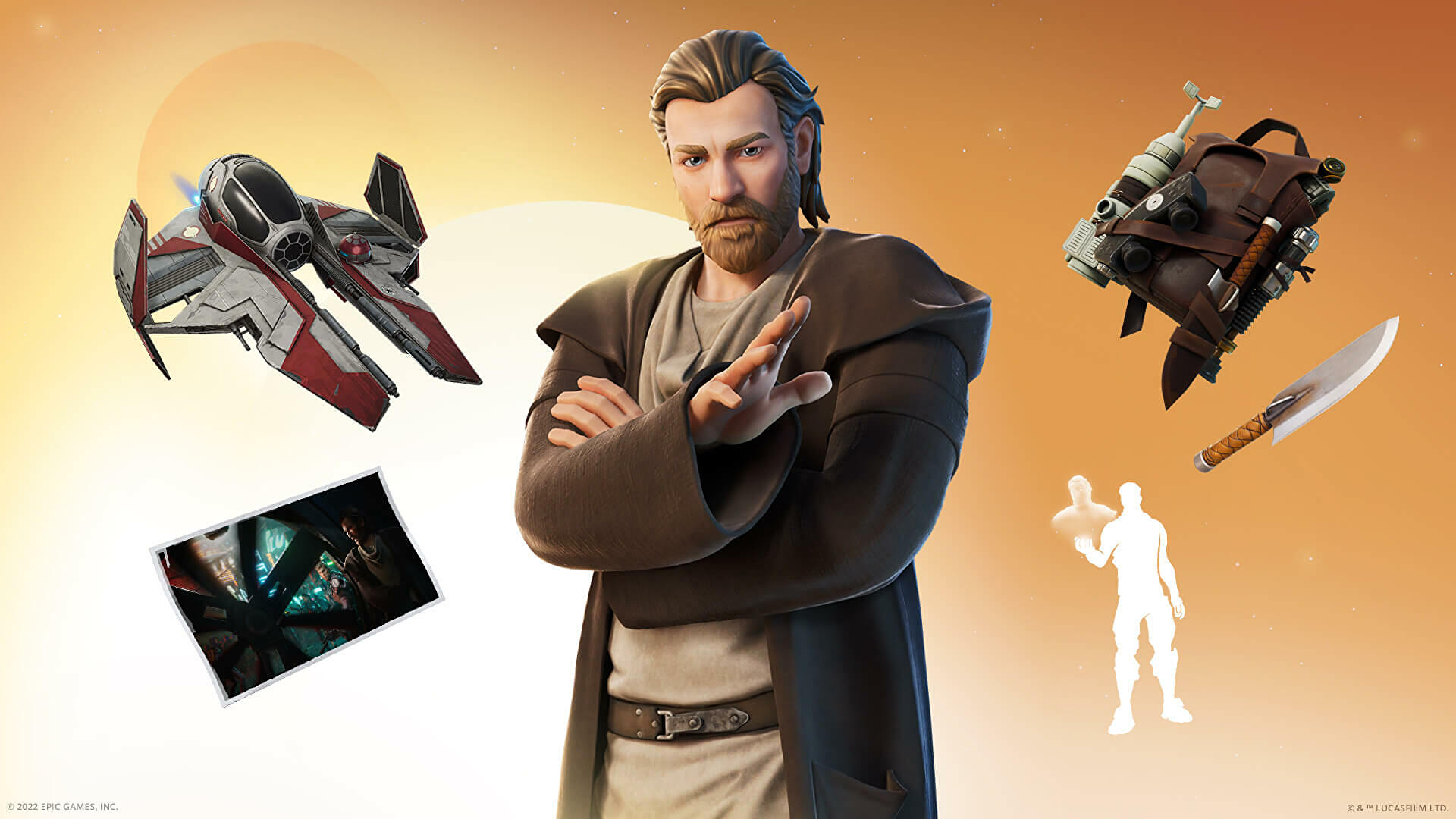 Obrazki dla Obi-Wan Kenobi jest w Fortnite, ale bez miecza świetlnego