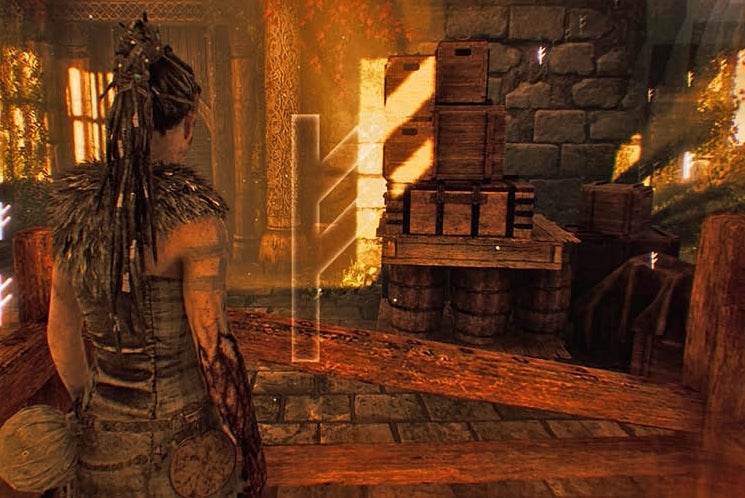 Obrazki dla Hellblade - zdobycie miecza Gramr: tajemnica Baldura, trzy symbole w starym domu