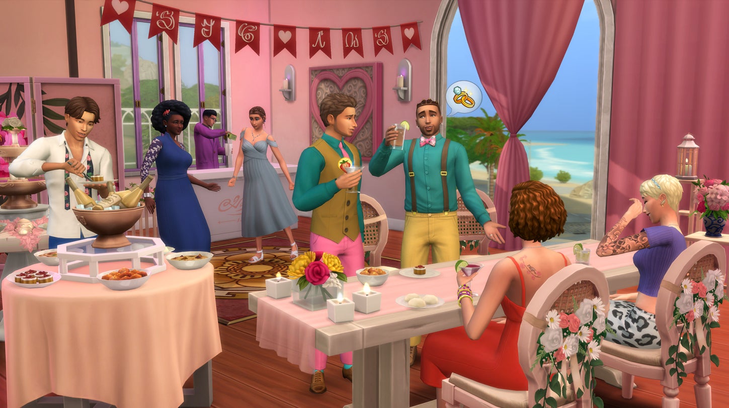 Image for Here's a first official look at The Sims 4's imminent wedding-themed expansion