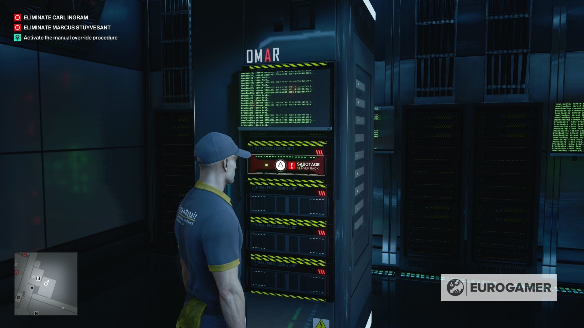 Hitman 3 server room puzzle  How to acquire admin privileges and what to do during the manual override procedure in Dubai - 51