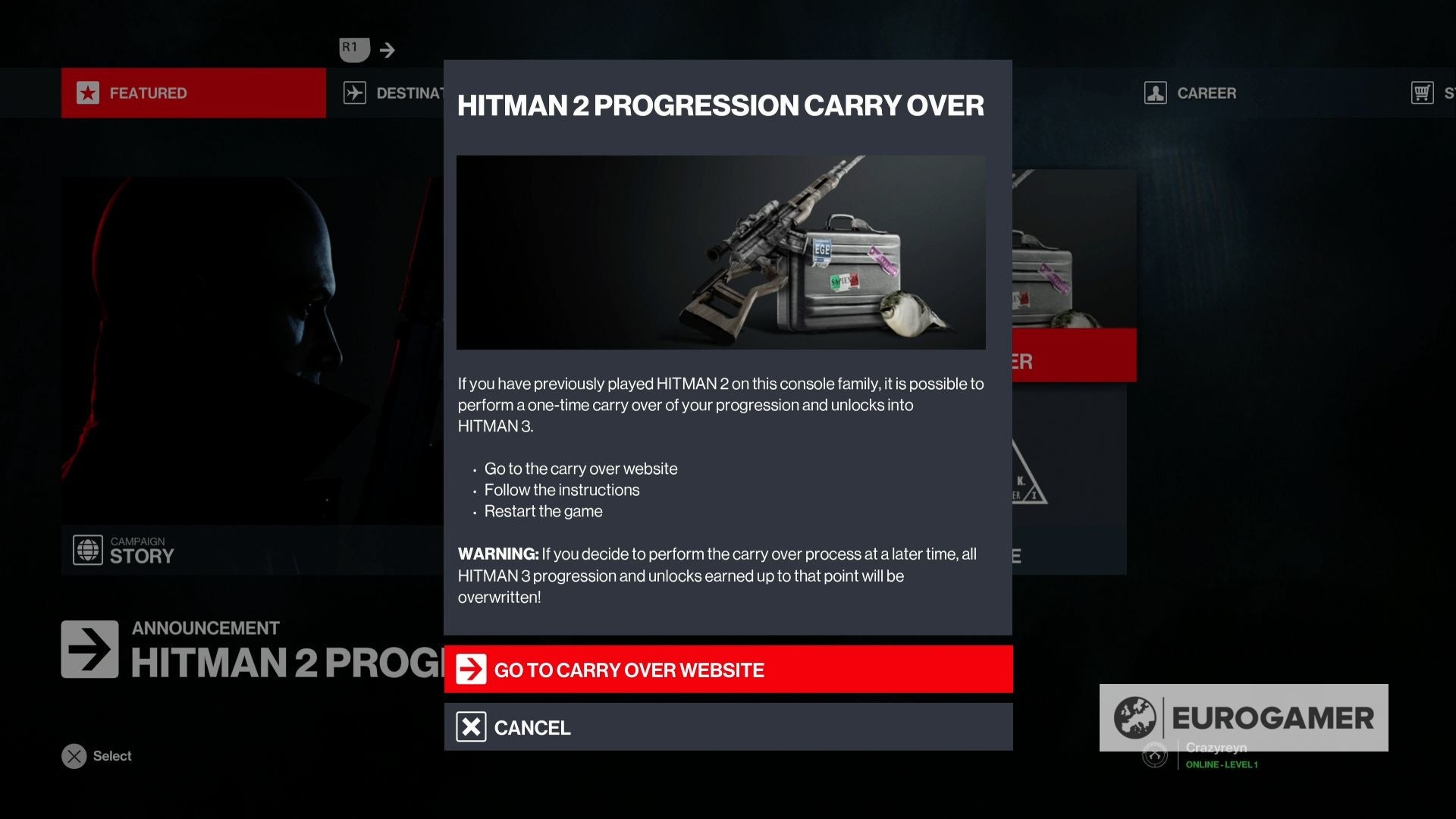 Hitman 3 importing levels and progression explained  How to import Hitman 1 and 2 levels into Hitman 3 - 73