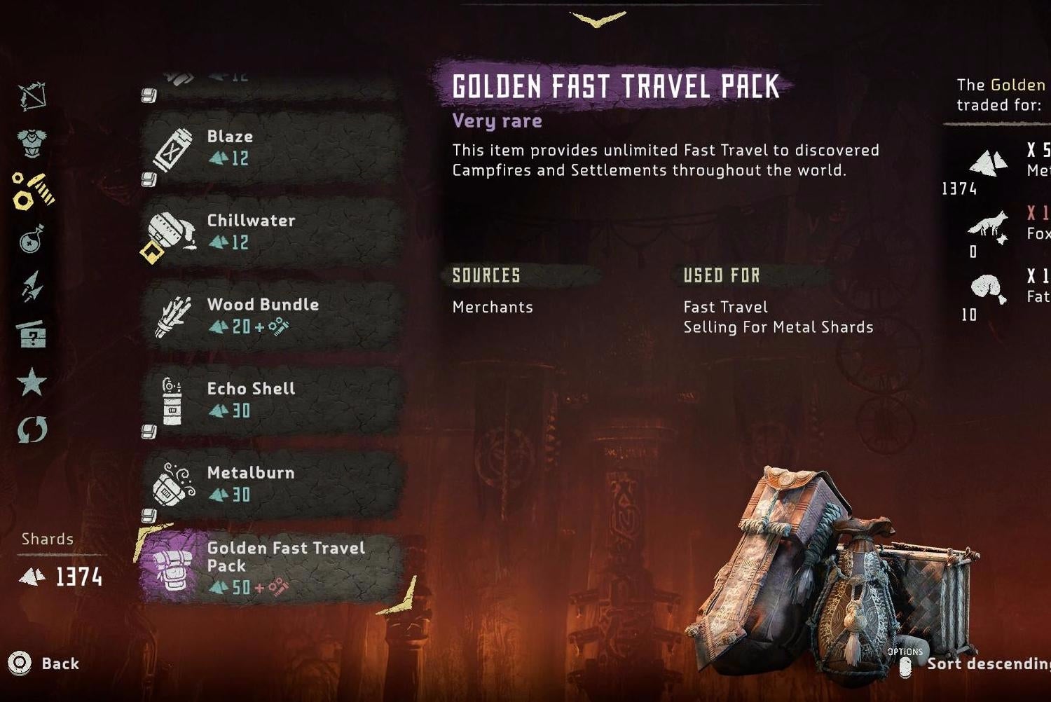 Image for Horizon Zero Dawn Fast Travel - how to get the Golden Fast Travel Pack for unlimited fast travel