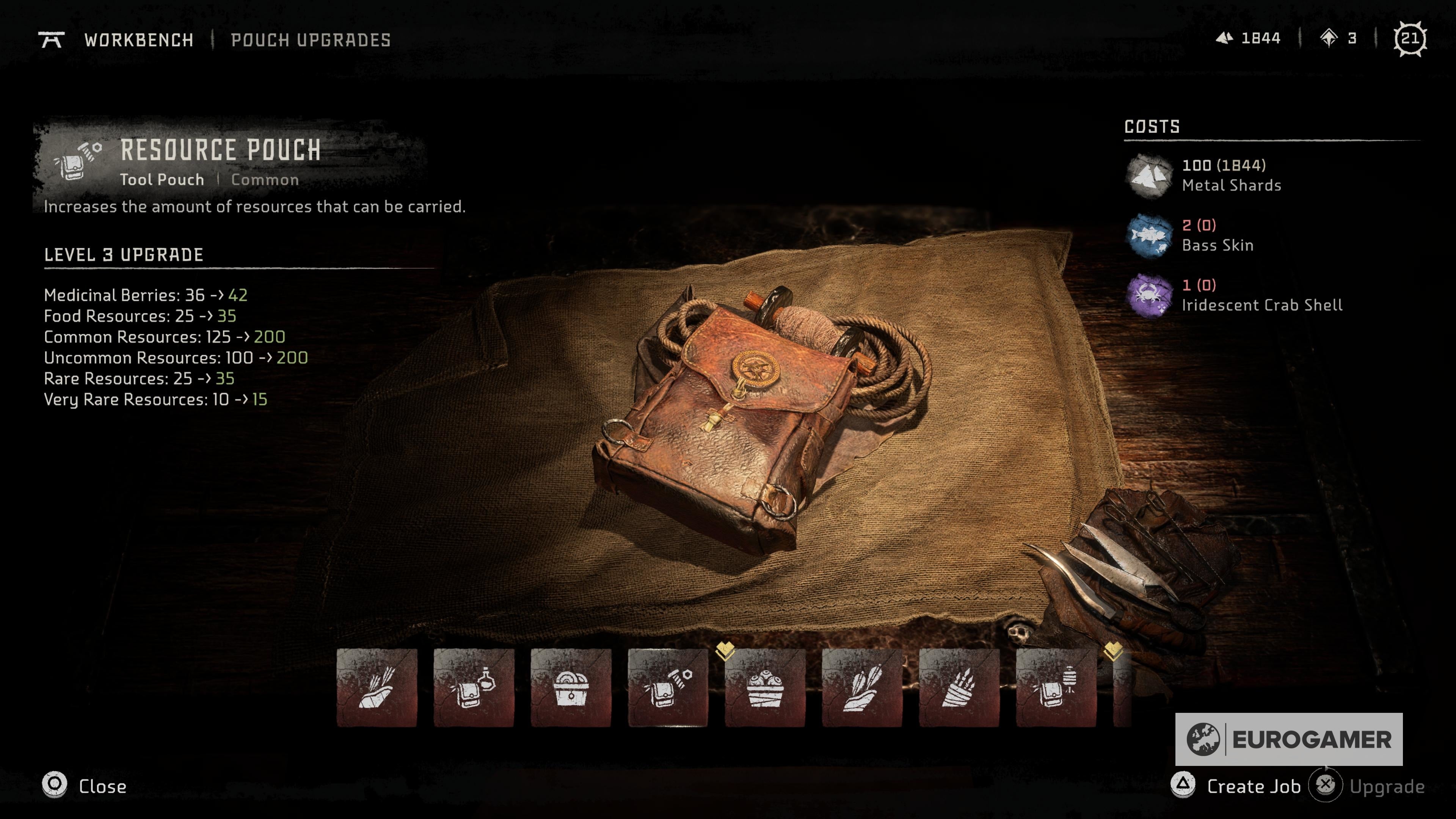Horizon Forbidden West Inventory Upgrades How To Find Pouch Upgrade Resources Eurogamer Net