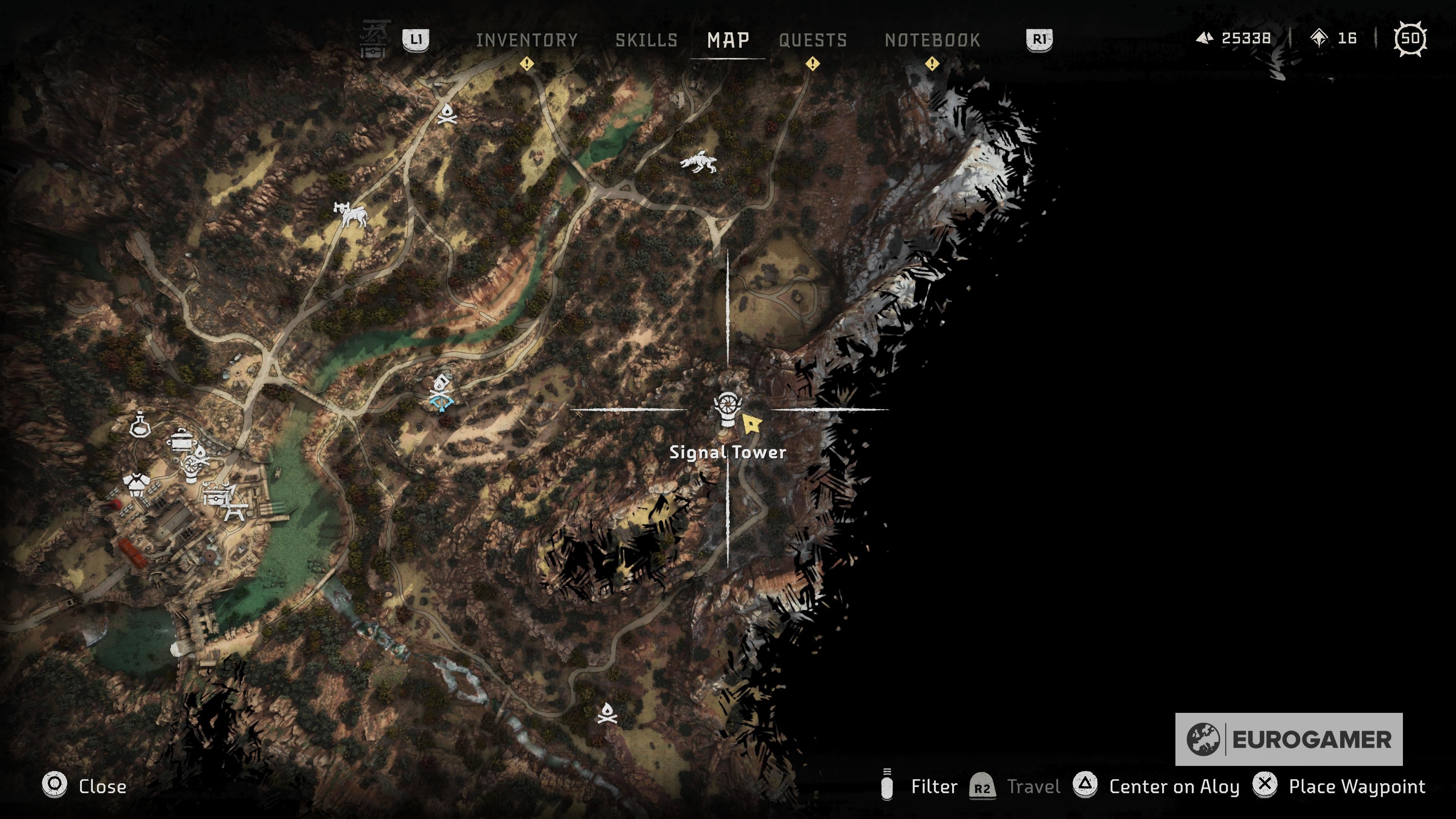 Horizon Forbidden West Signal Tower and Signal Lens locations  Where to find all the Signal Towers in the Daunt explained - 8