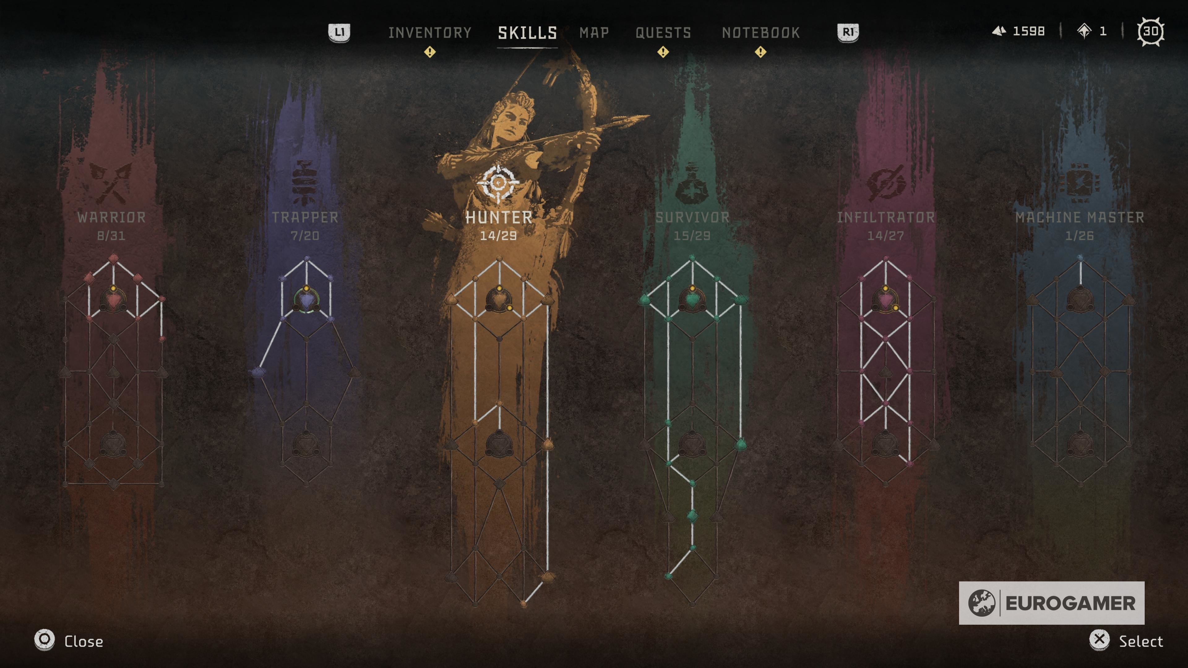 Horizon Forbidden West levelling explained  How to get XP fast  use skill points and Horizon s max level cap - 29