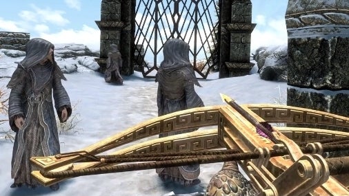 Image for I'm in awe of this Skyrim trick shot compilation