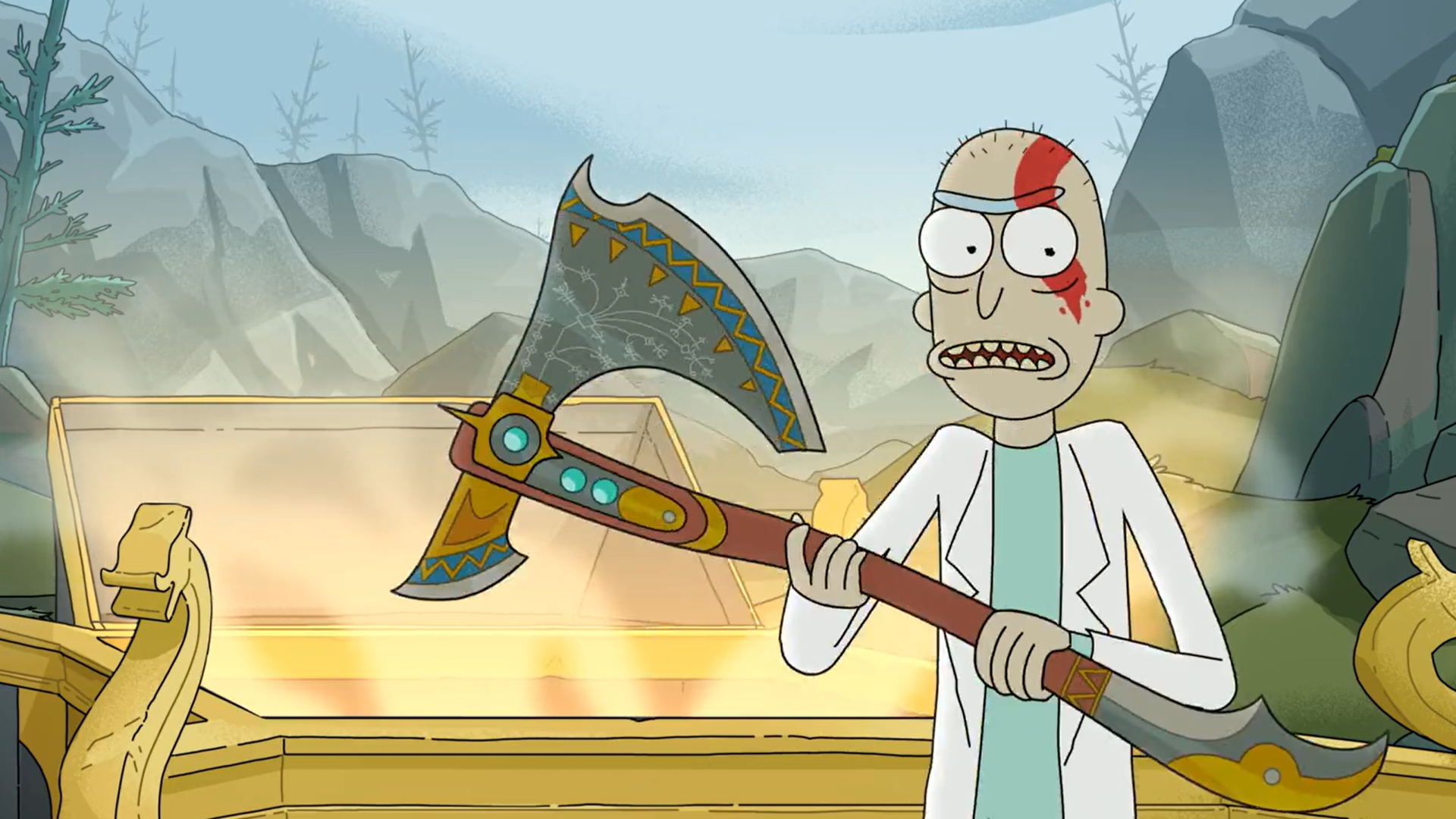 Image for Rick and Morty head to the Nine Realms in God of War Ragnarök promo