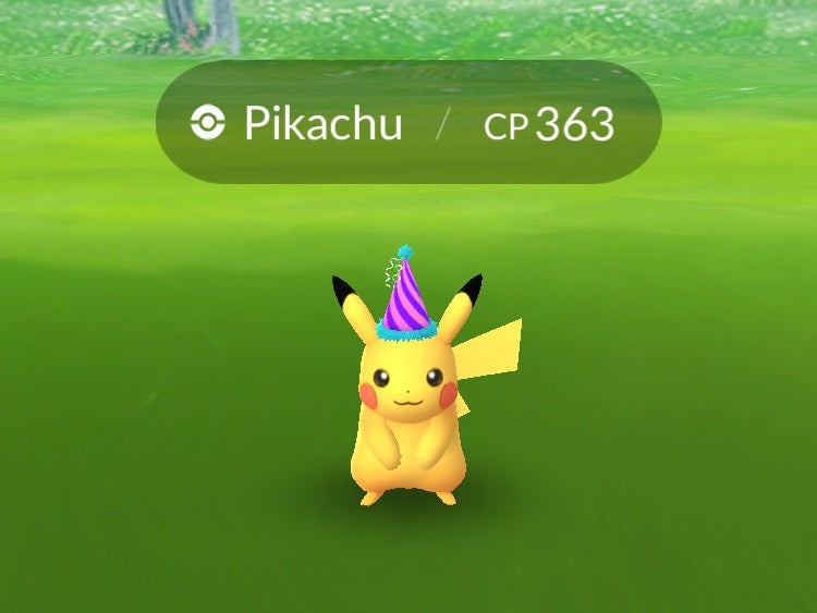 Birthday pikachu pokemon go Clearance