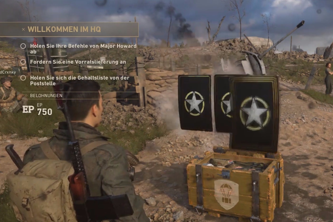 Image for V Call of Duty: WW2 padají loot boxy z nebe na pláž v Normandii a ostatní hráči je vidí