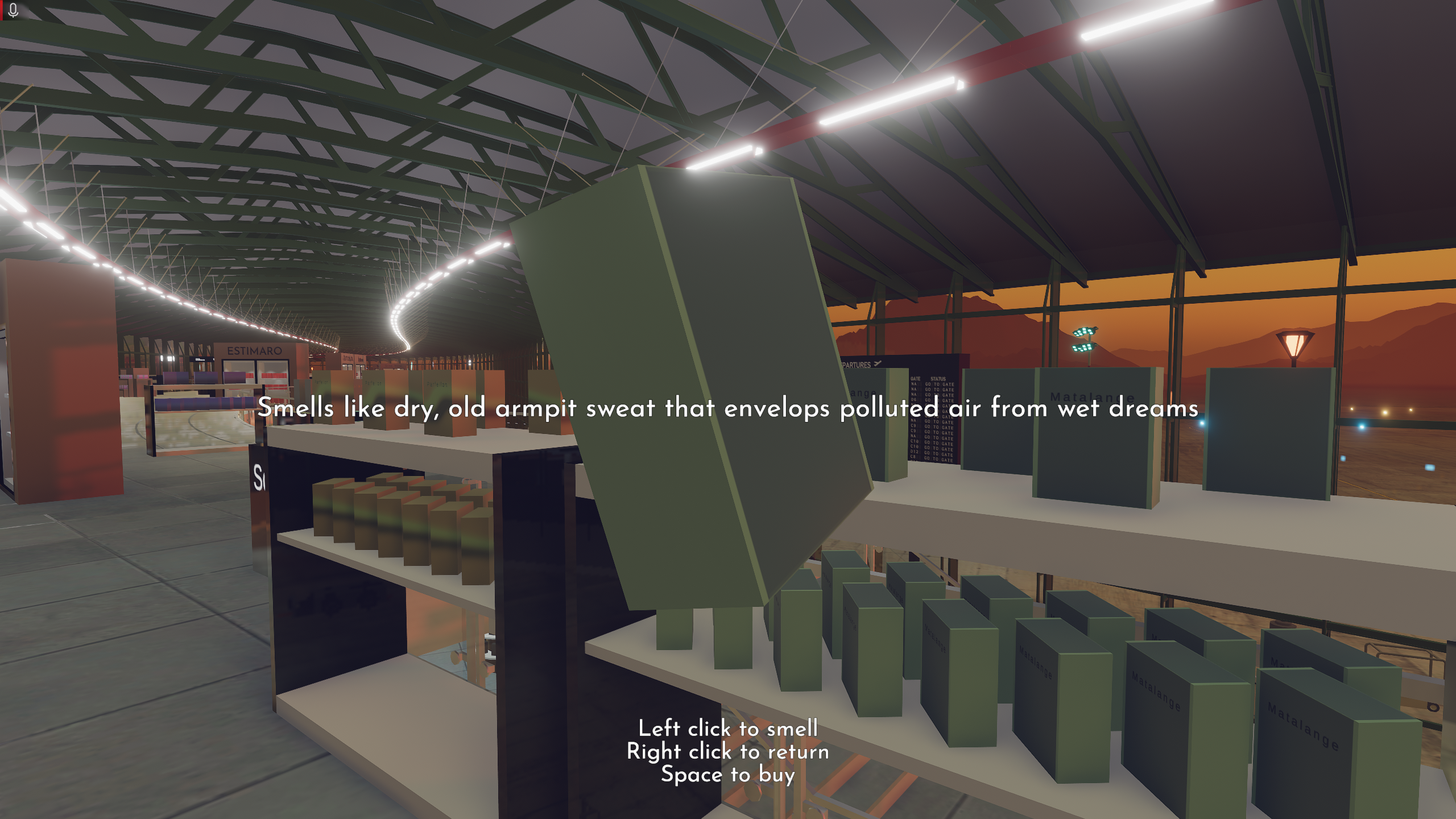 Walk through an endless airport in Interminal - 62