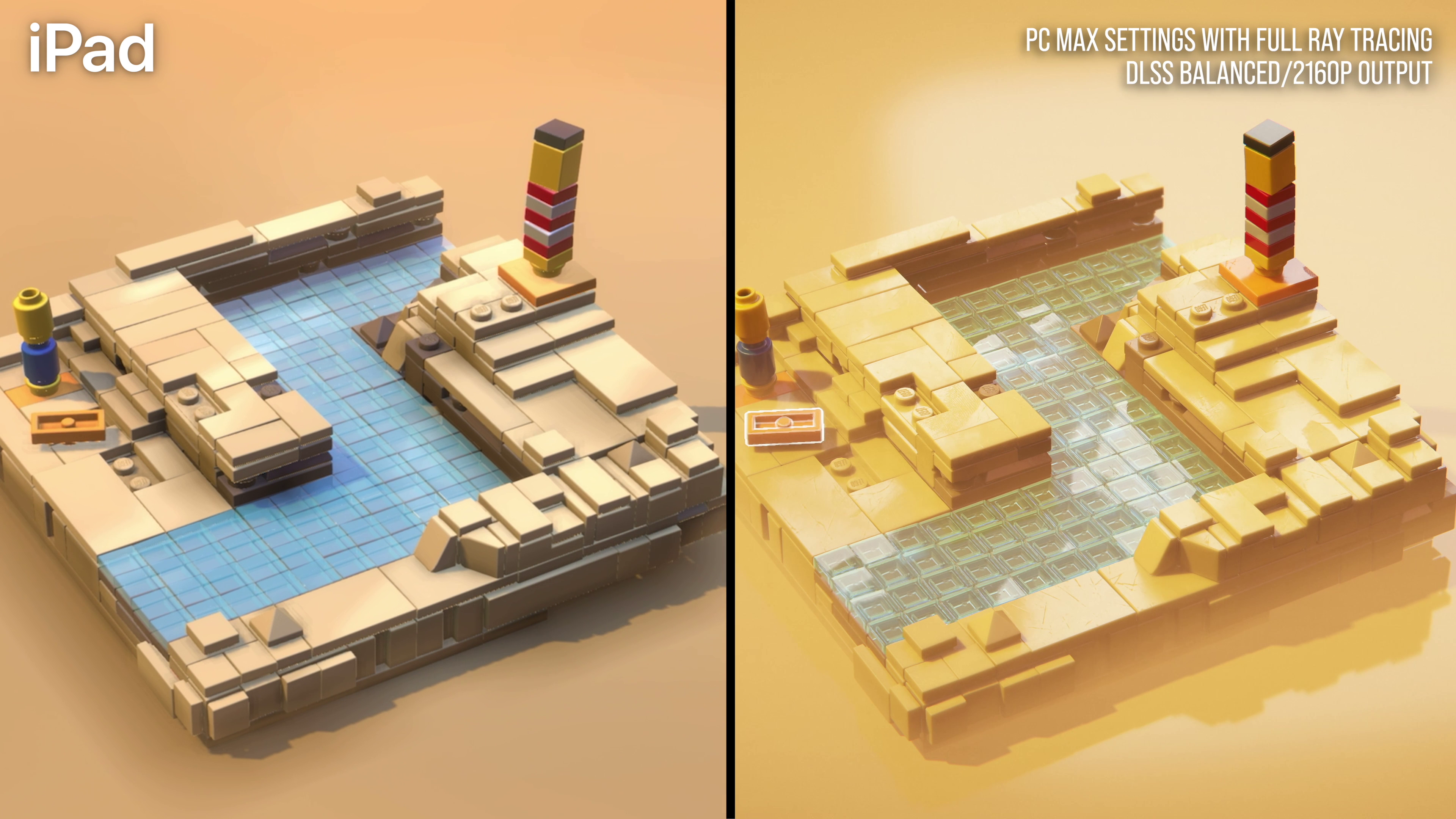 lego a builder's journey screenshot comparison digital foundry