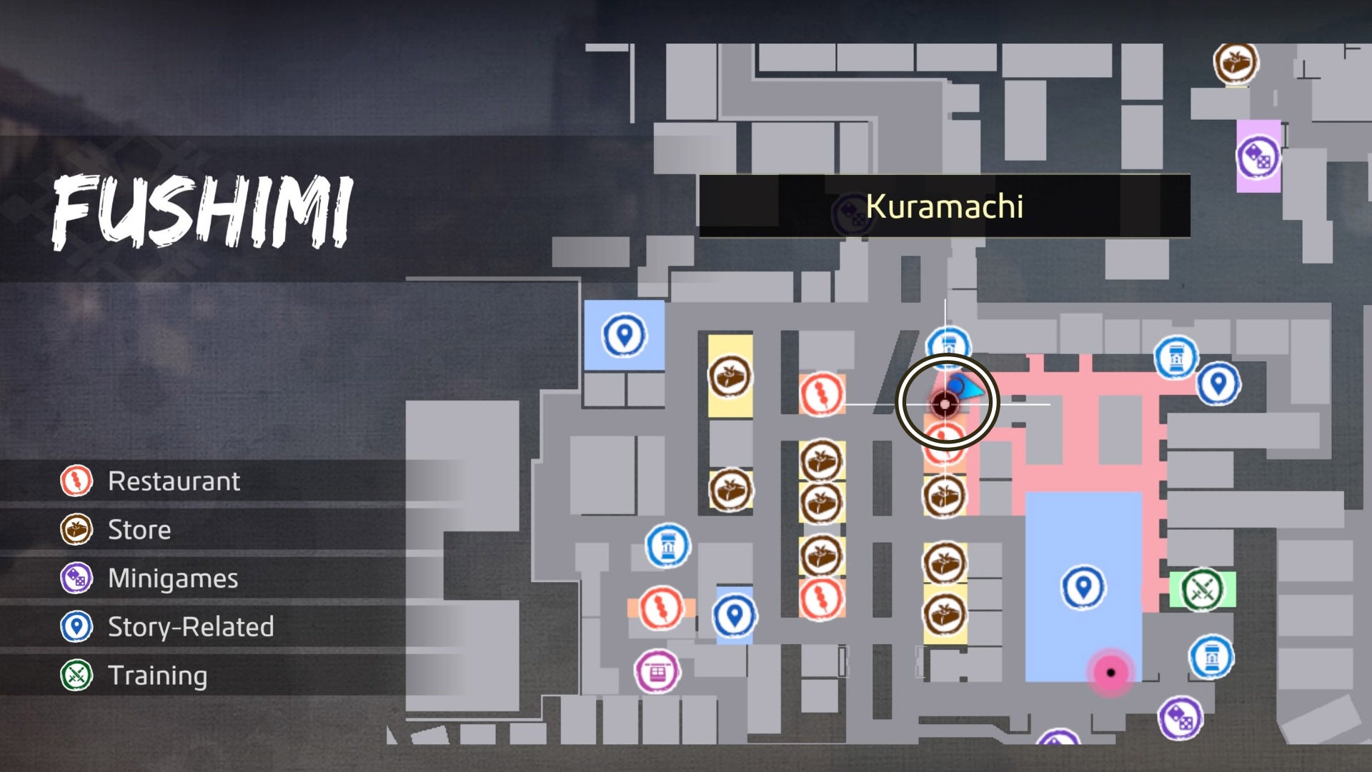 Like an Ishin Dragon Prize Wheel Booth Map Location in Fushimi