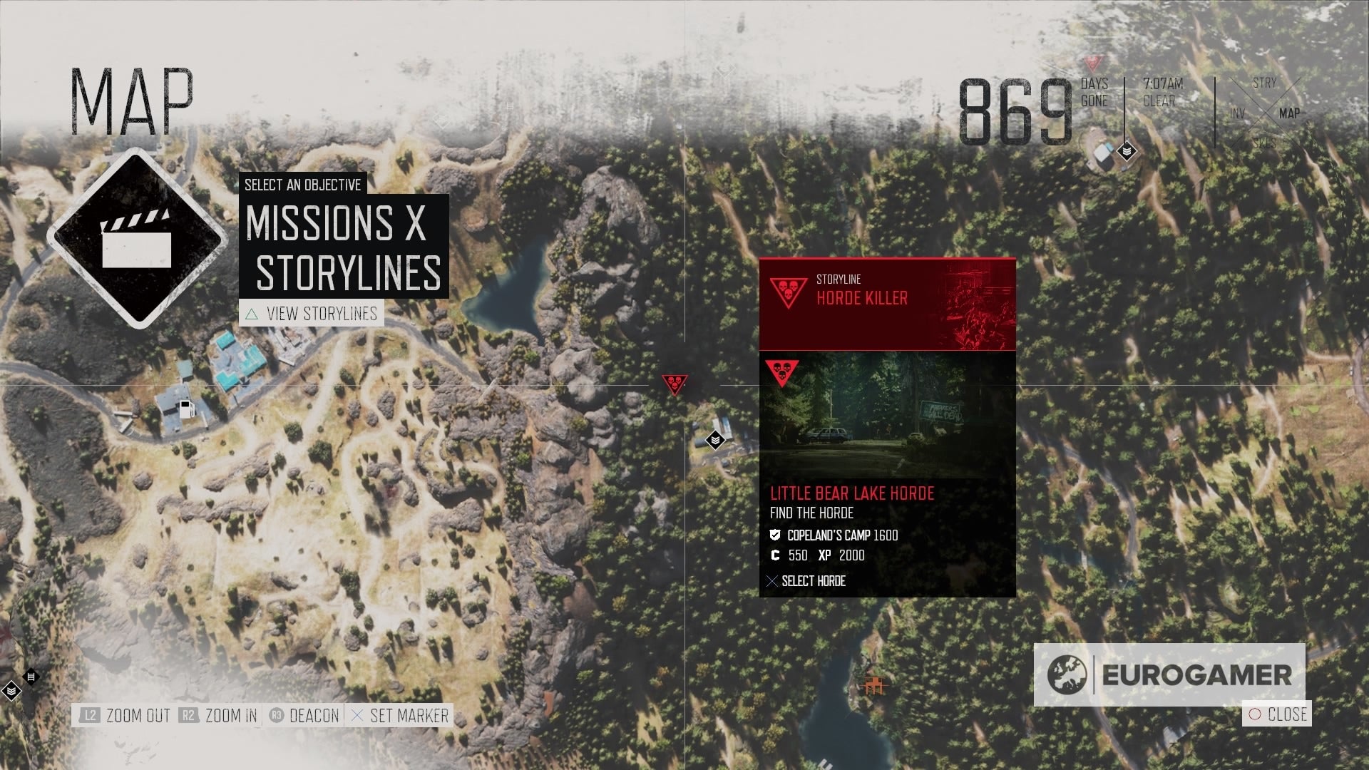 Days gone карта блокпосты неро