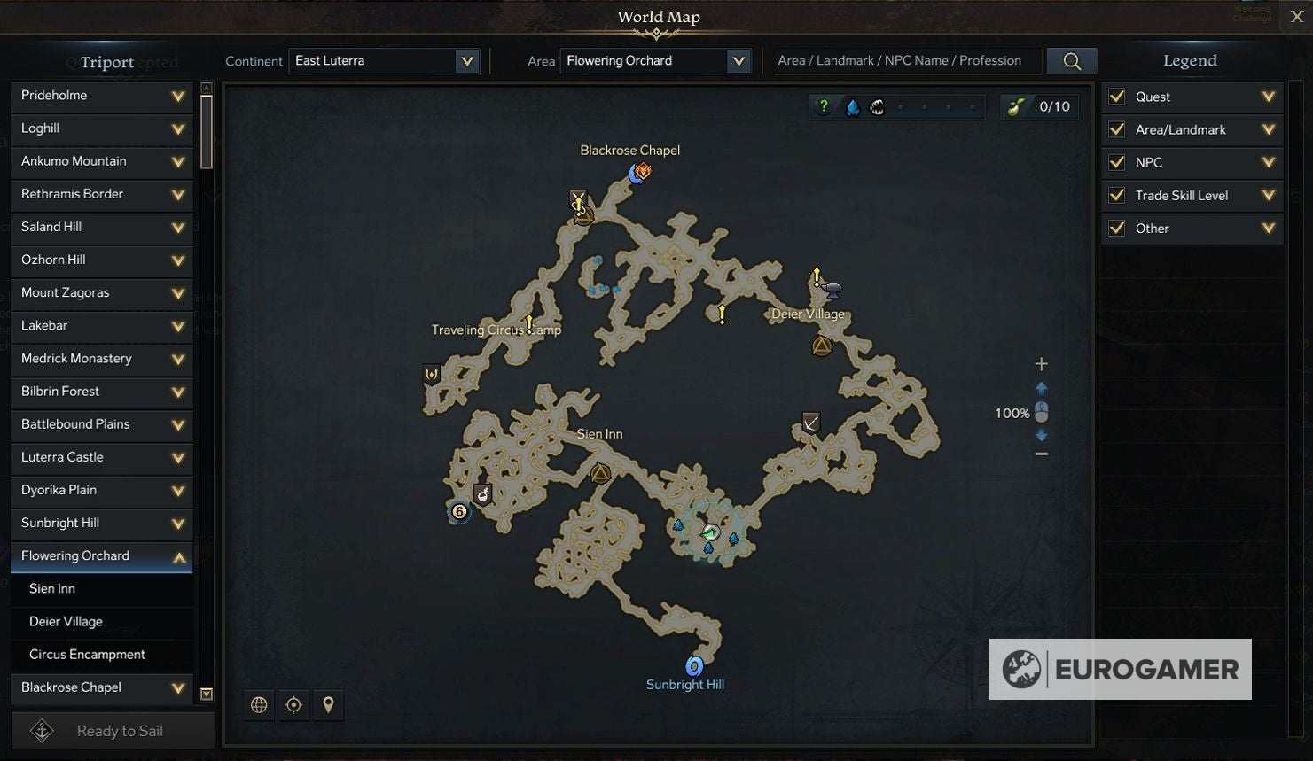 Lost Ark Rambutan Orchard Secret area location  quest rewards - 55