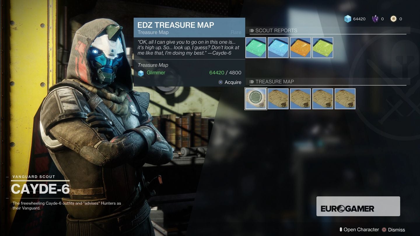 Destiny 2 Treasure Map Destiny 2 Treasure Maps Explained - How To Find Cayde-6 Treasure Maps And  Receive Letter Fragments | Eurogamer.net