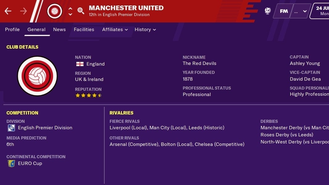 Image for Manchester United to be renamed Manchester UFC from Football Manager 22 onwards after trademark dispute