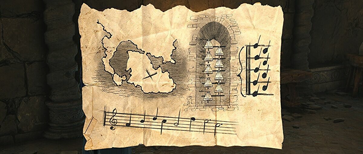 Imagem para Hogwarts Legacy - Mapa Musical e missão Resolvido pelo Sino