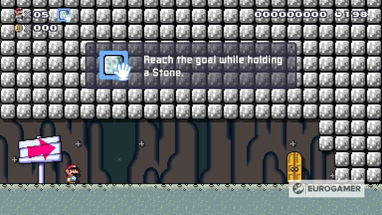 Mario Maker 2 Buried Stones solution  How to get the Stone and carry it to the ending - 98