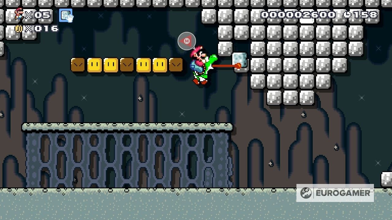 Mario Maker 2 Buried Stones solution  How to get the Stone and carry it to the ending - 14