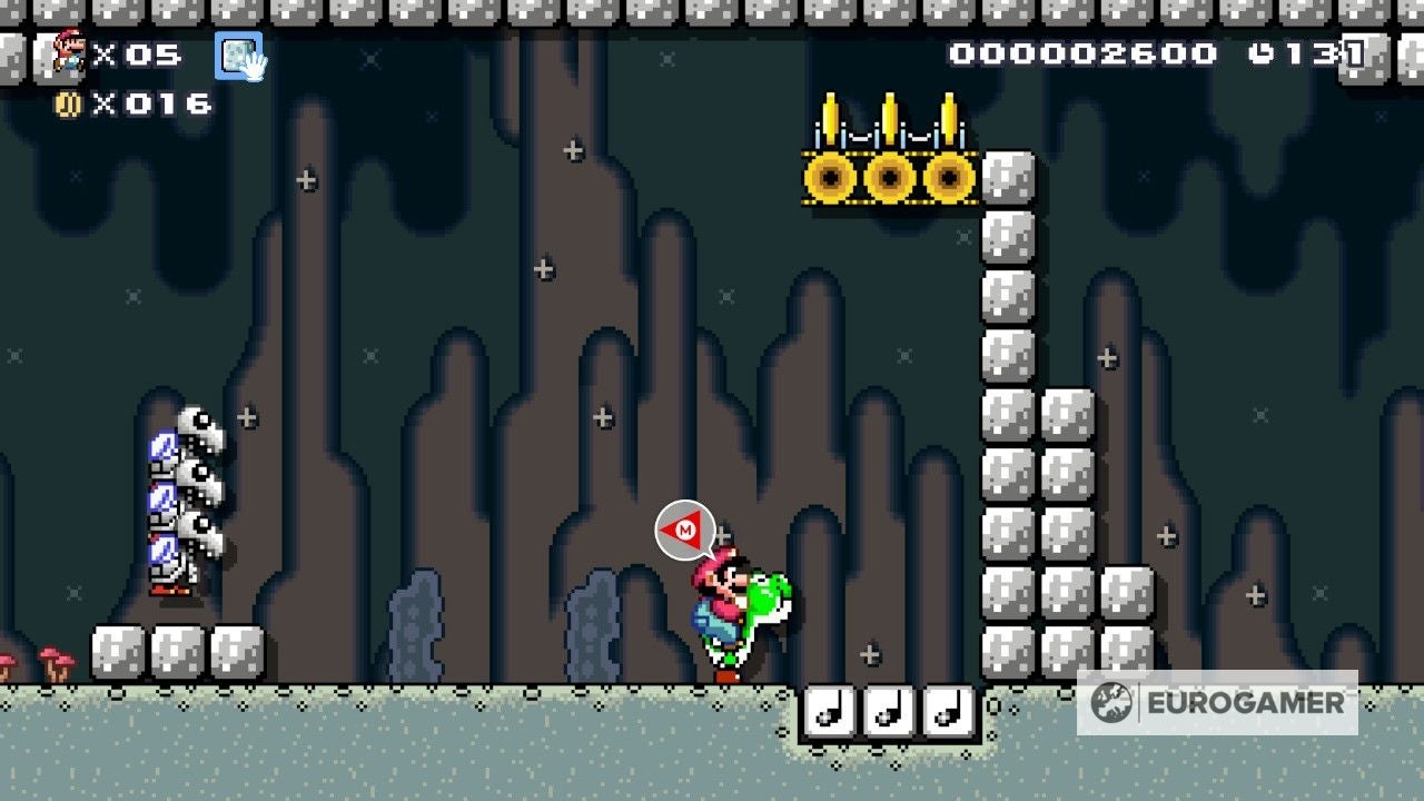 Mario Maker 2 Buried Stones solution  How to get the Stone and carry it to the ending - 72