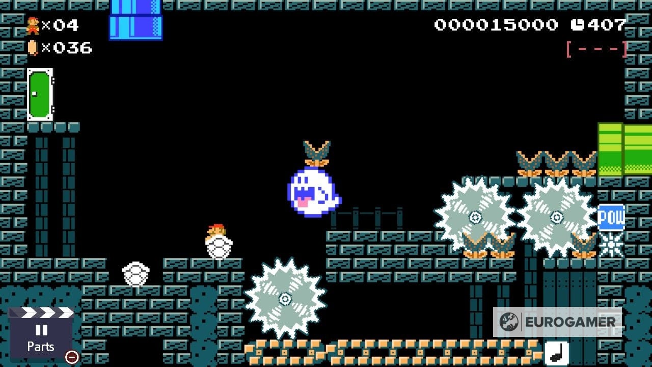 Mario Maker 2 Secret of the Dry Bones Shell solution  How to complete every Dry Bones Shell challenge - 8