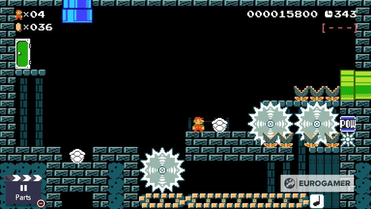 Mario Maker 2 Secret of the Dry Bones Shell solution  How to complete every Dry Bones Shell challenge - 37
