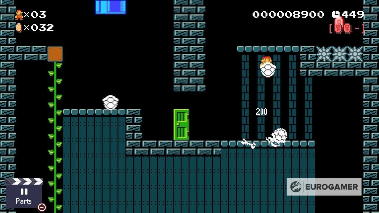Mario Maker 2 Secret of the Dry Bones Shell solution  How to complete every Dry Bones Shell challenge - 87