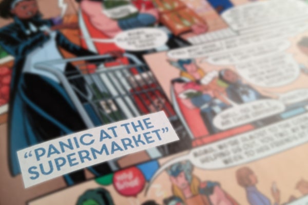 Photograph of a comic book page