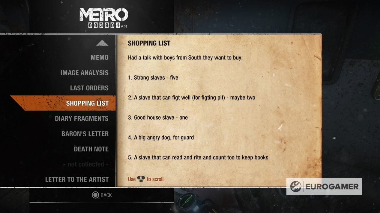 Metro Exodus Diary locations explained - 56
