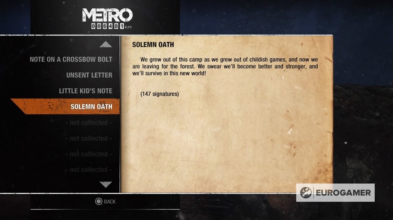 Metro Exodus Diary locations explained - 63