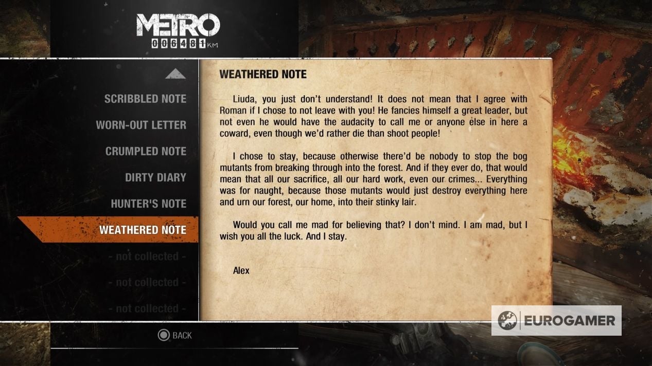 Metro Exodus Diary locations explained - 8