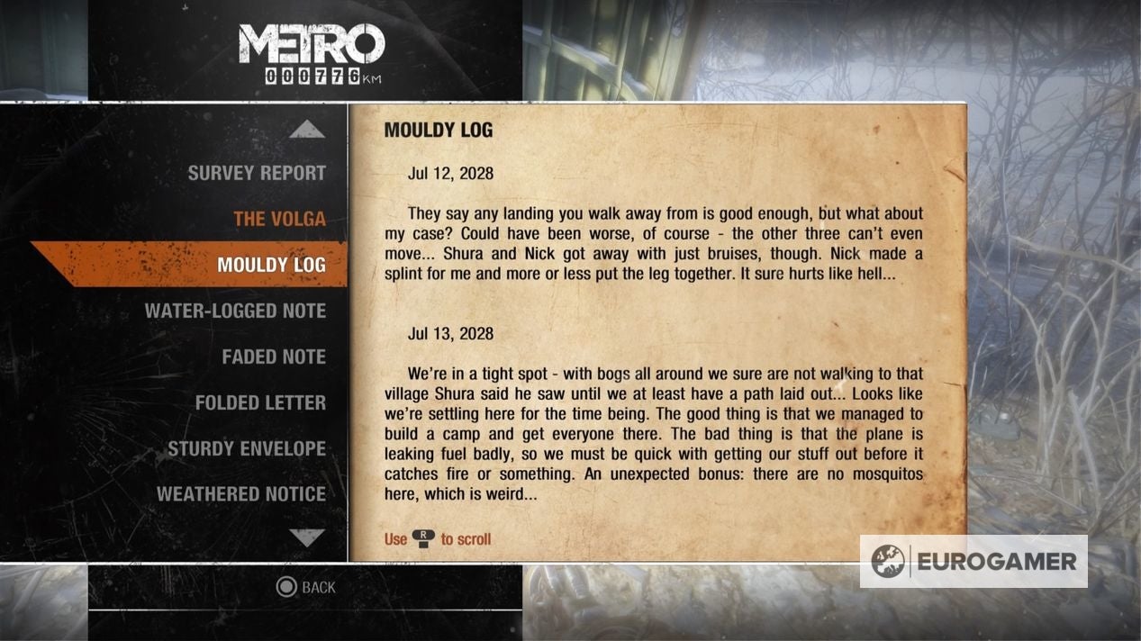 Metro Exodus Diary locations explained - 63