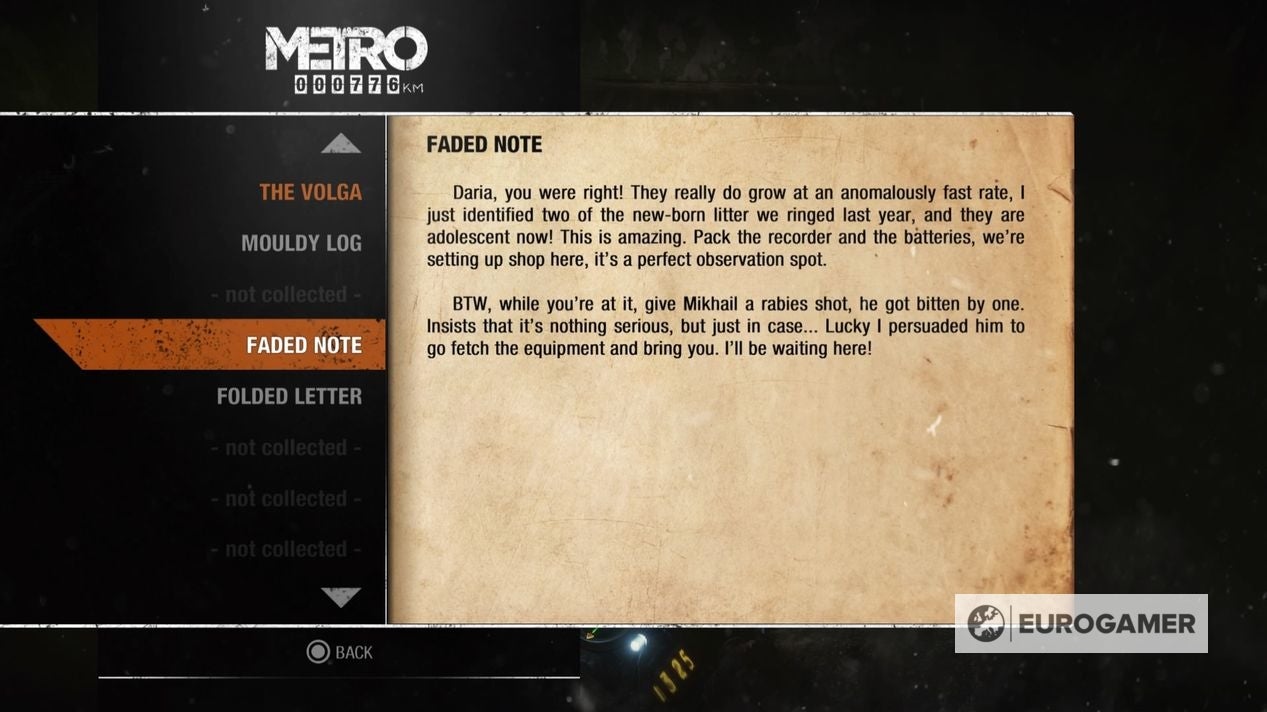 Metro Exodus Diary locations explained - 37