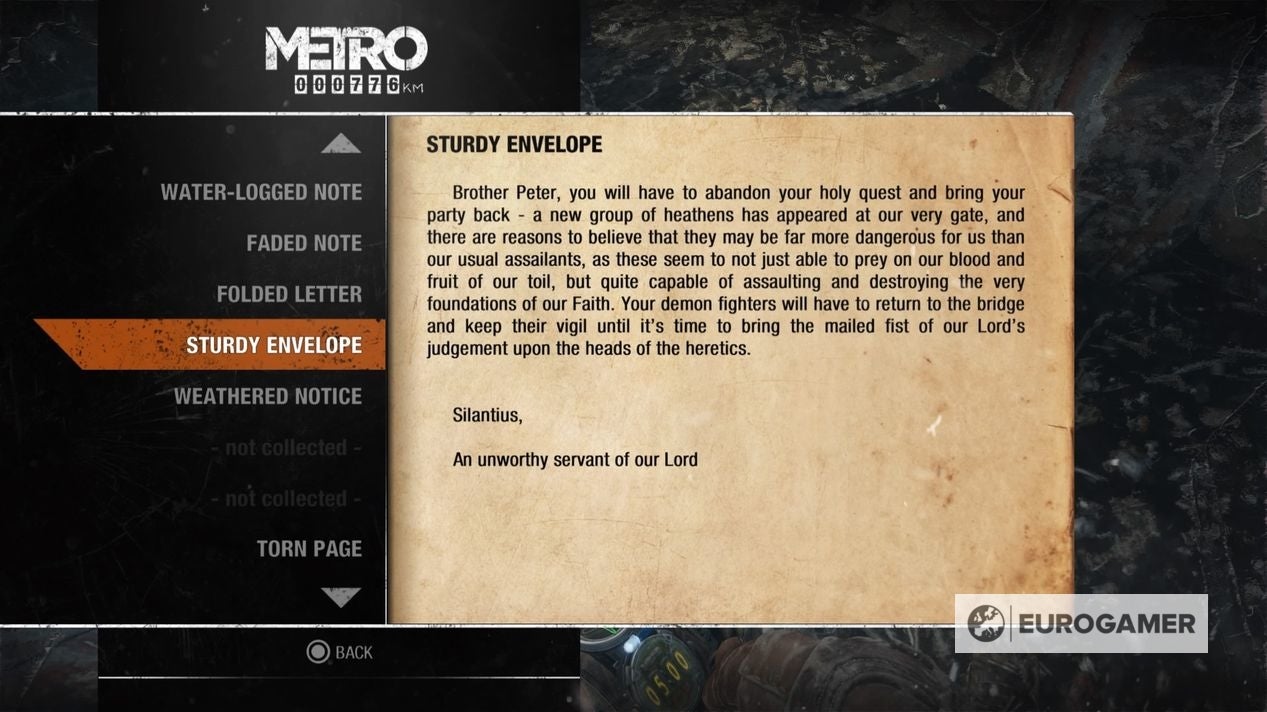 Metro Exodus Diary locations explained - 87